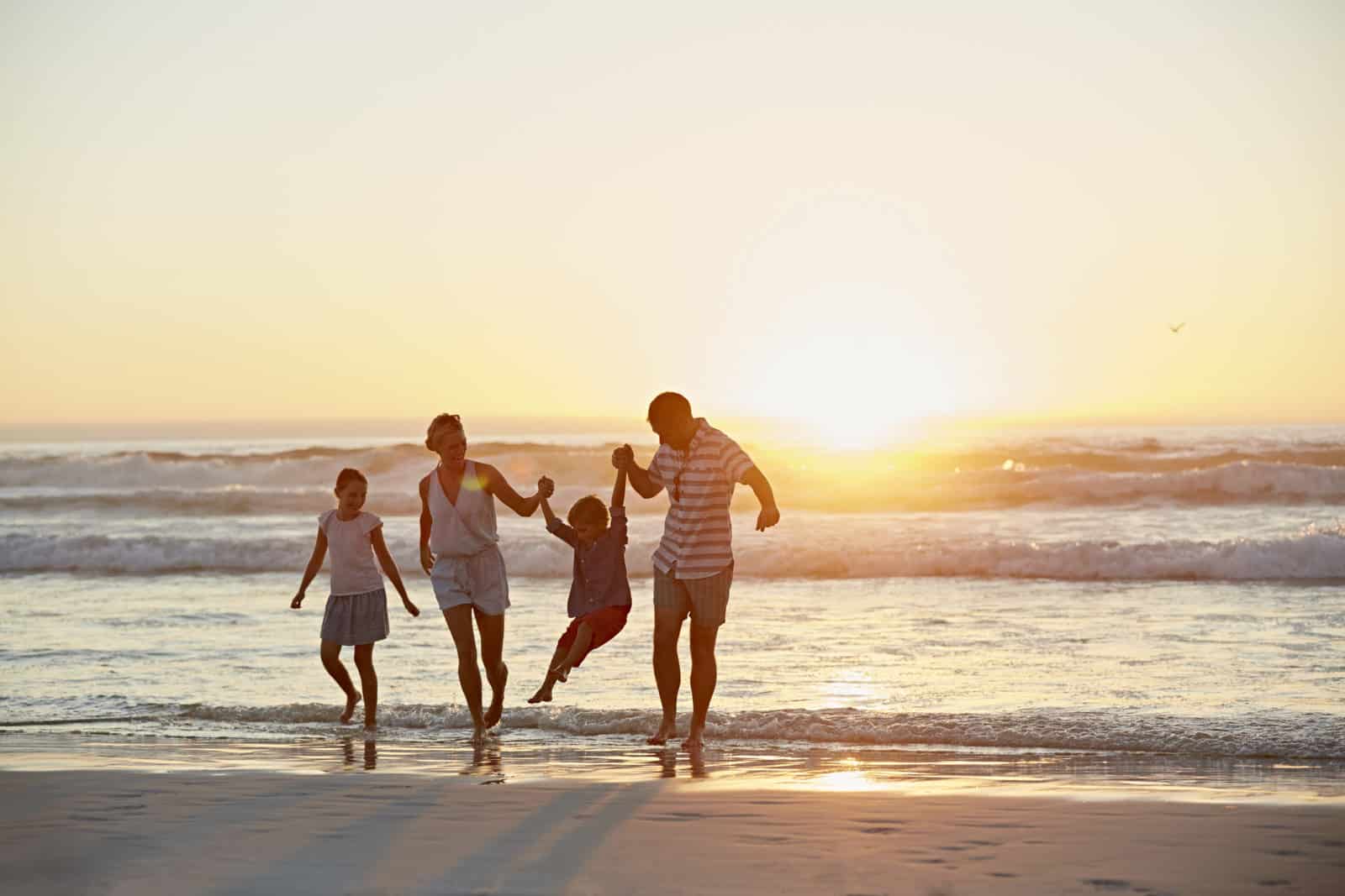 famille a la plage a seignosse, Landes