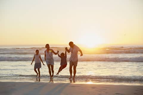 famille a la plage a seignosse, Landes