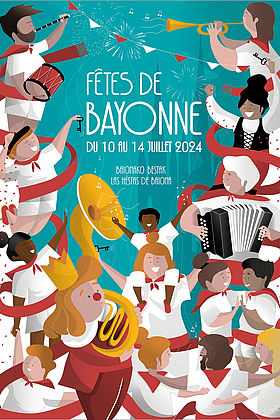 Affiche fetes de bayonne 2024